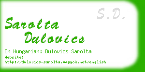 sarolta dulovics business card